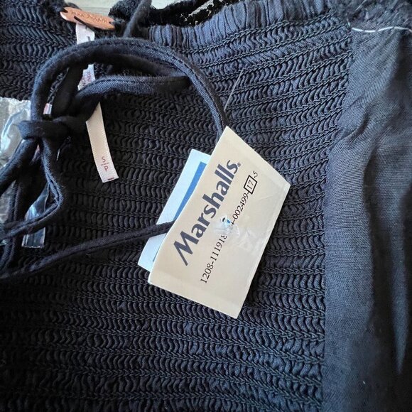 Free‎ People Revolve Womens Janelle Lace Top Size S Bohemian Romantic Black - Picture 10 of 11